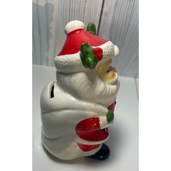 Santa w/ Sack Bank Very Cute Bright Clean Paint Excellent Condition Vintage MCM - Picture 2 of 6